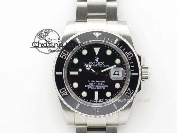 Steel V6F VS3135 1:1 V2 904L DLC Edition Submariner Black 116610 Blacken Best 0519